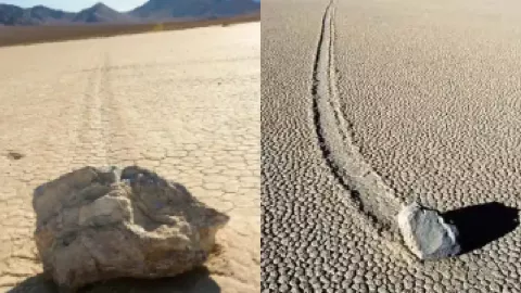 死亡谷会走的石头