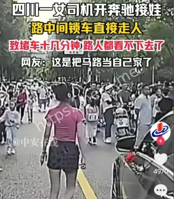 奔驰女司机接娃堵路事件
